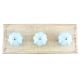 Solid Sky Blue Ceramic Melon Wooden Hooks